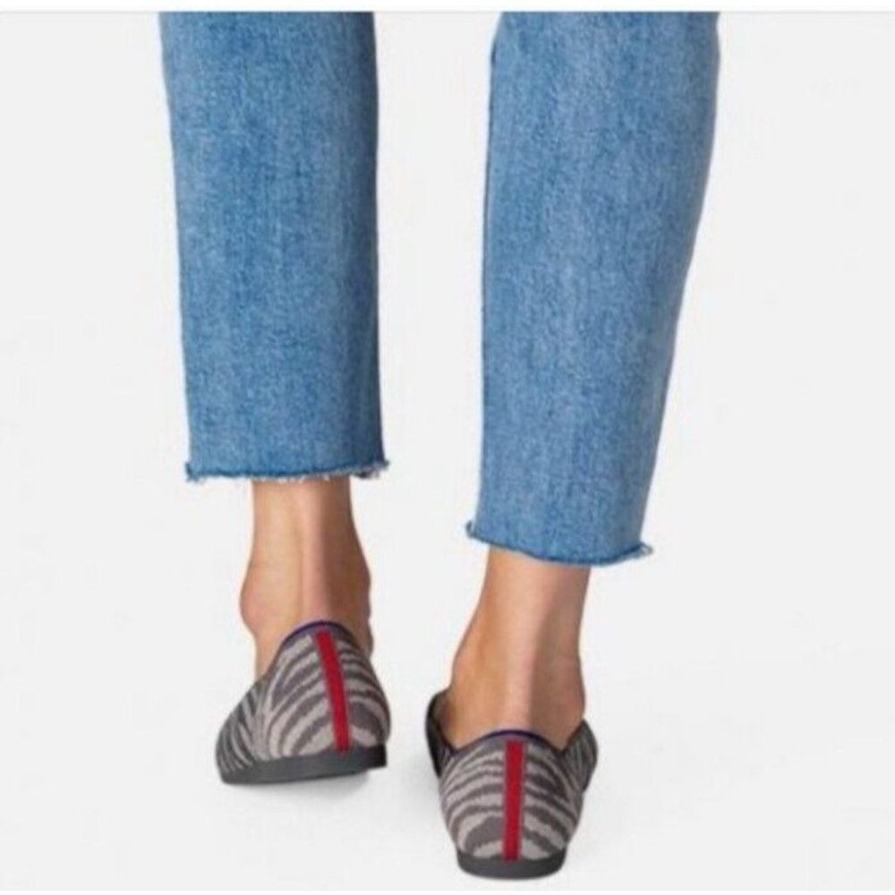 Women's Rothys's Gray Zebra Print Retired Slip On… - image 2